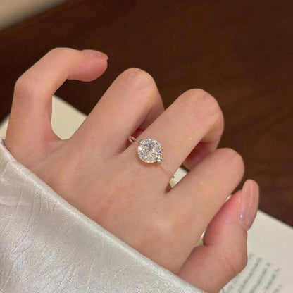 S925 1-2 Carat Moissanite Invisible Band Ring