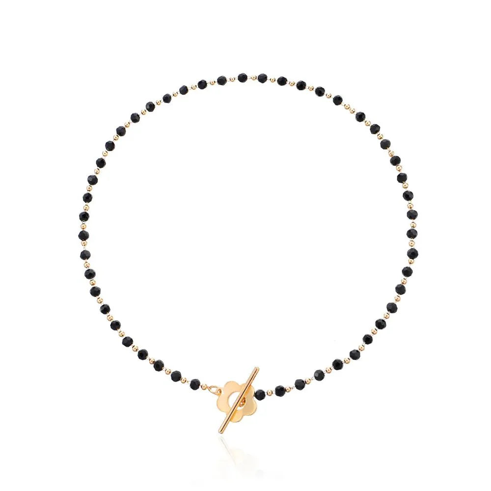 Floral Choker Flower Clasp Necklace